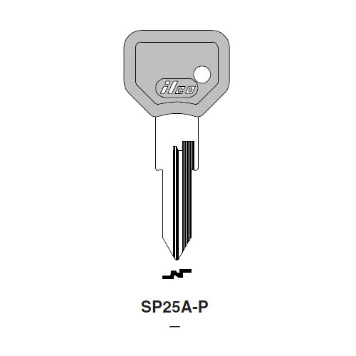 Ilco SP25A-P uncut key blank