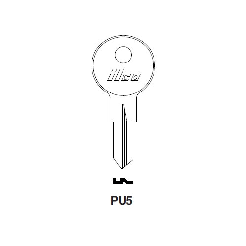 Ilco PU5 uncut key blank for Pundra
