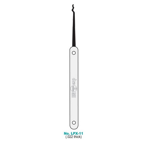 HPC Rake Spring Steel Pick With Stainless Steel Handle .022 Thick