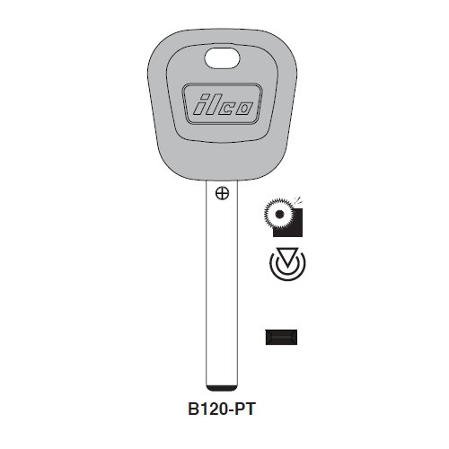 Ilco B120-PT uncut key blank
