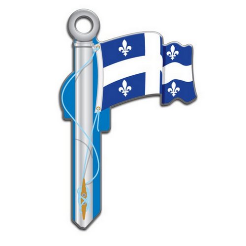 Kwikset KW1 Key Shapes - Shaped House Keys That Fit Your Life - Quebec Flag