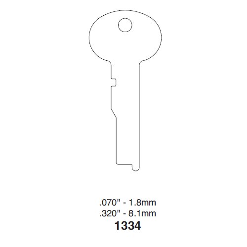 Ilco 1334 uncut key blank