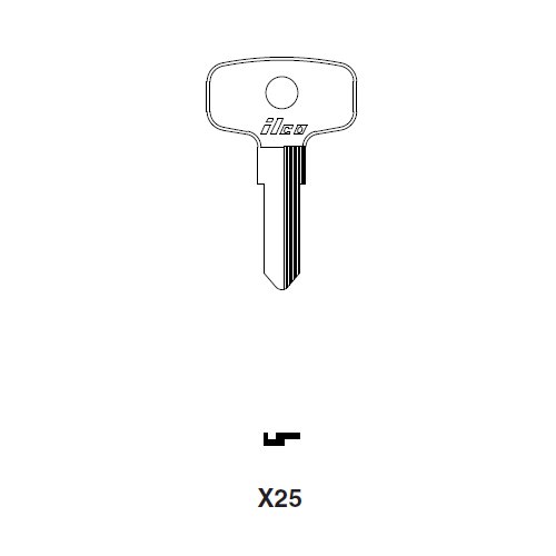 Ilco X25 uncut key blank for Suzuki Motorcycles