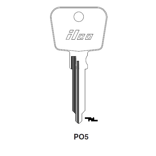 Ilco PO5 uncut key blank for Porsche