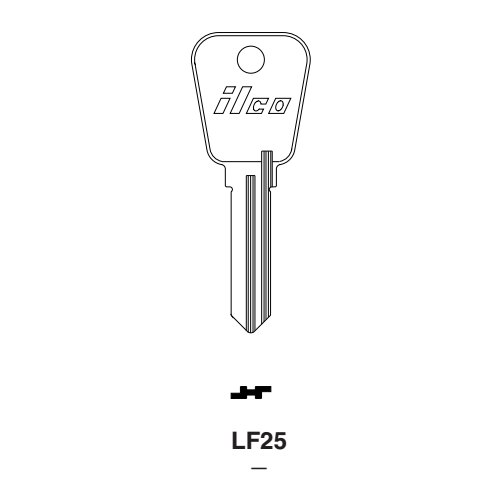 Ilco LF25 uncut key blank for Lowe & Fletcher (Australia)