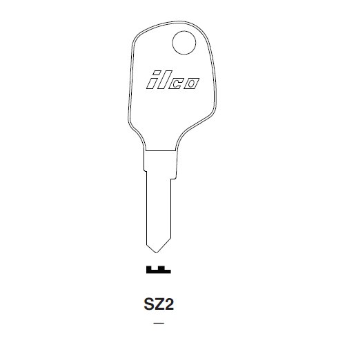 Ilco SZ1 uncut key blank for Isuzu