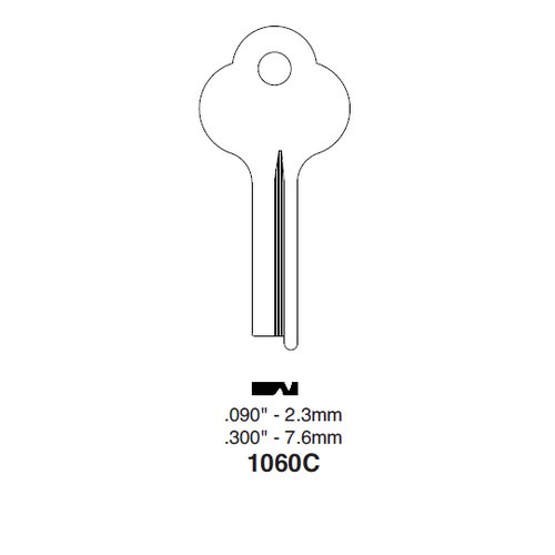 Ilco 1060C uncut key blank
