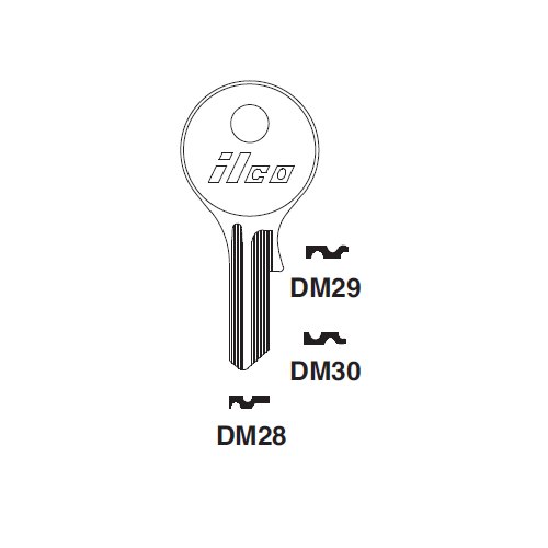 Ilco DM29 uncut key blank for Dom