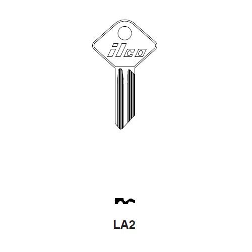 Ilco LA2 uncut key blank for Lambretta