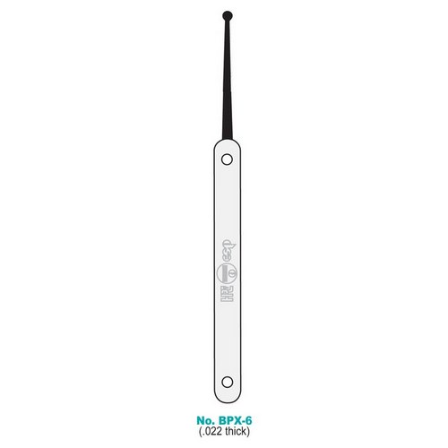HPC Small Ball Spring Steel Pick With Stainless Steel Handle .022 Thick