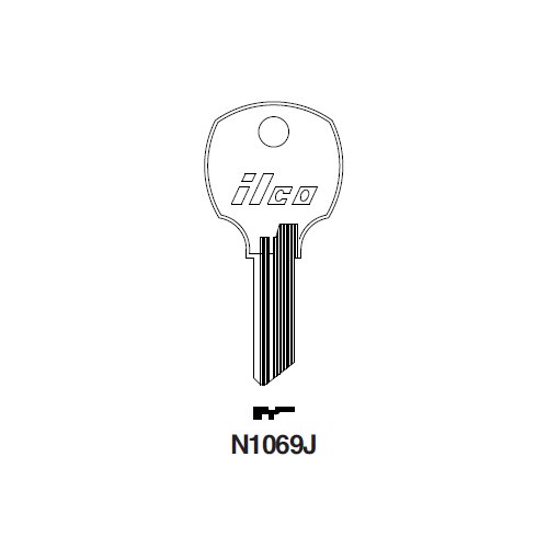 Ilco N1069J uncut key blank for National Cabinet
