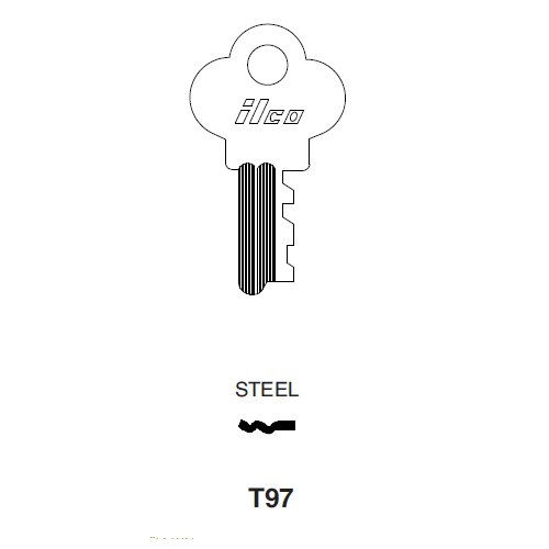 Ilco T97 uncut key blank for Everlasting