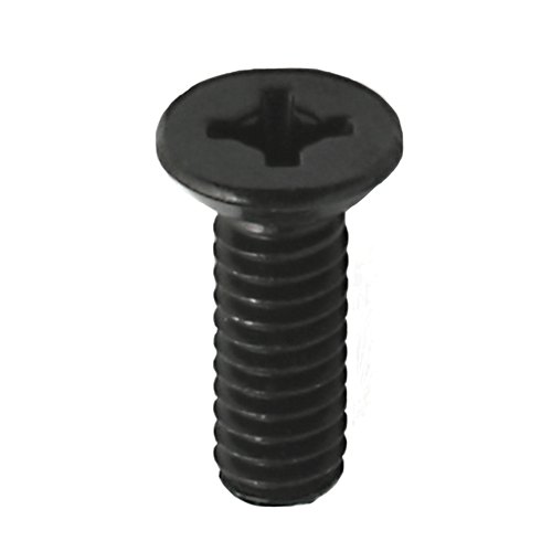 Major LS-18 Face Plate Screw For Mortise Lock X-Long - 6/32 X 1/2" Black Finish - 10 Pack