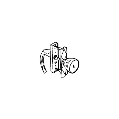 Knob Latch 3" Cntr Alum
