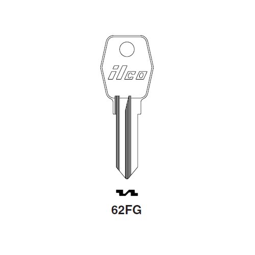 Ilco 62FG uncut key blank for British Leyland, Jaguar