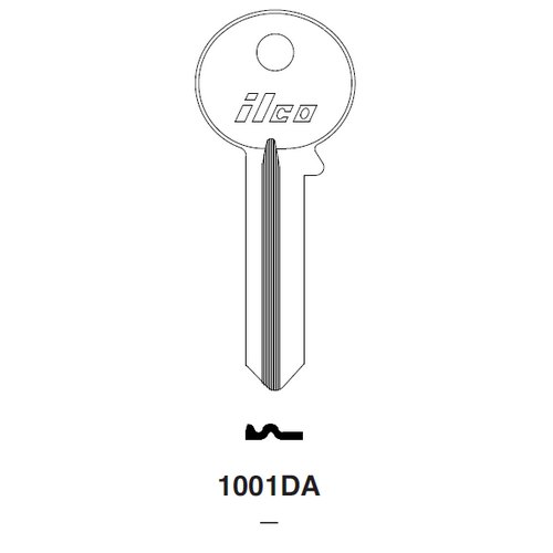Ilco 1001DA uncut key blank for CCL