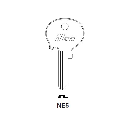 Ilco NE5 uncut key blank for Borguard, Heinkel, Saab