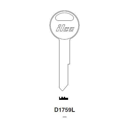 Ilco D1759L uncut key blank for Chrysler