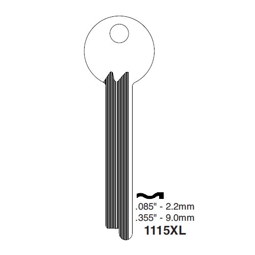 Ilco 1115XL uncut key blank