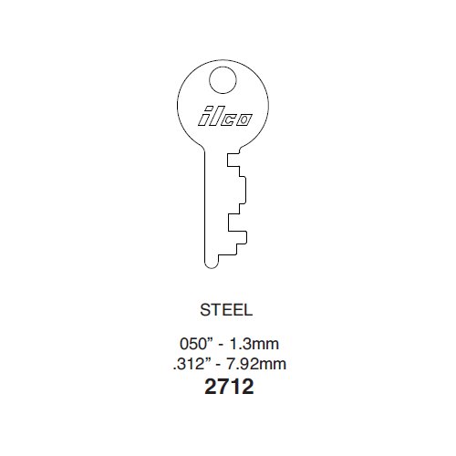 Ilco 2712 uncut key blank for Eagle