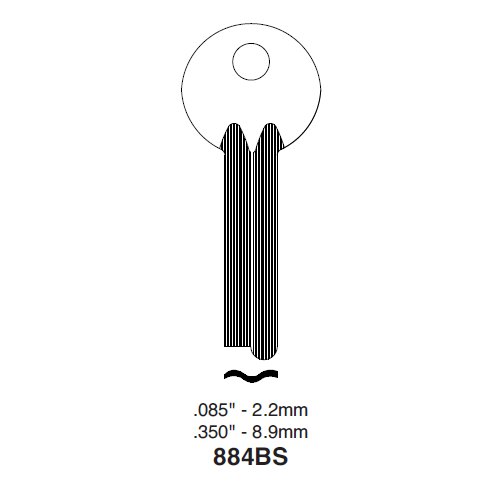 Ilco 884BS uncut key blank