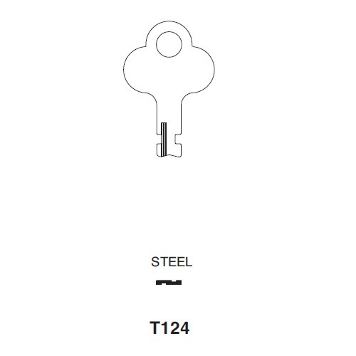 Ilco T124 uncut key blank for Miscellaneous