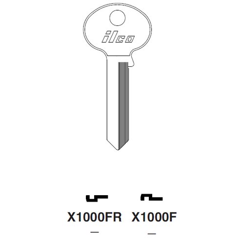 Ilco X1000F uncut key blank for CCL