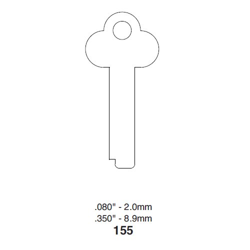 Ilco 155 uncut key blank