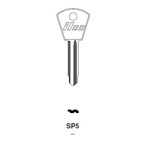 Ilco SP5 uncut key blank for Autobianchi, Fiat