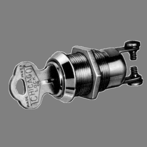 Chicago Single Pole, Single Throw Switch Normally Open and Closed - Double Bitted Key - Key Alike to 2007