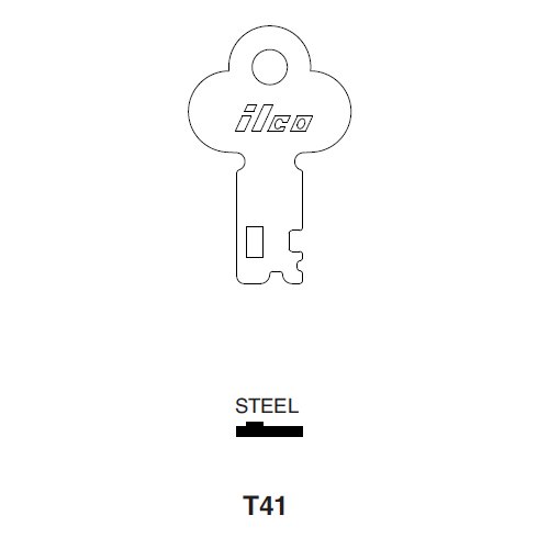 Ilco T41 uncut key blank for Eagle