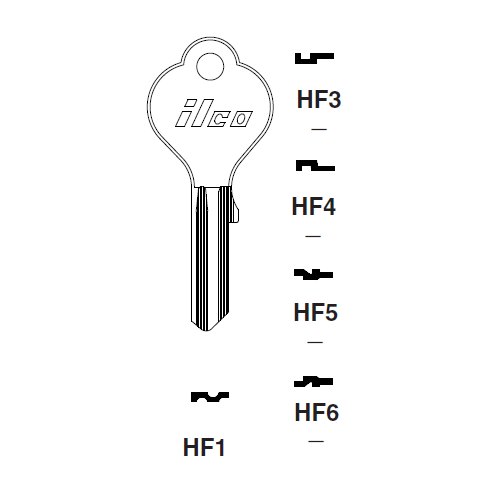 Ilco HF3 uncut key blank for Mercedes Benz