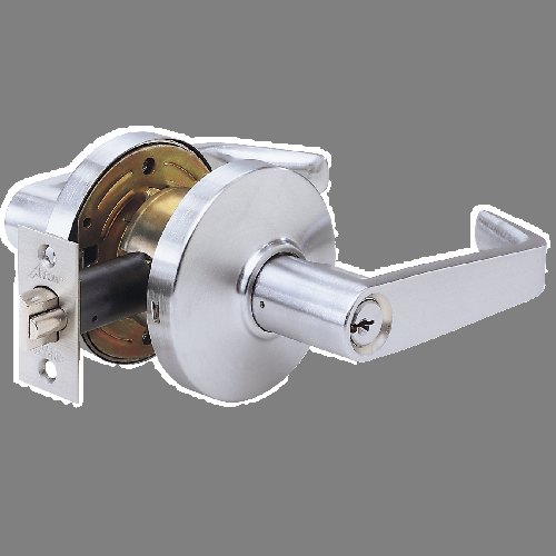 Arrow Lock ML Series Classroom Sierra Lever Lock Brushed Chrome Finish - 2-3/4in Backset - Keyway: AR1