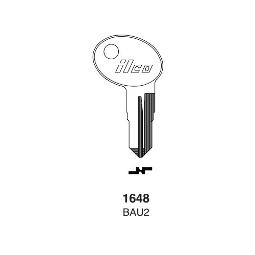 Ilco 1648 uncut key blank for Bauer