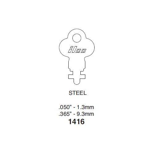 Ilco 1416 uncut key blank for Eagle