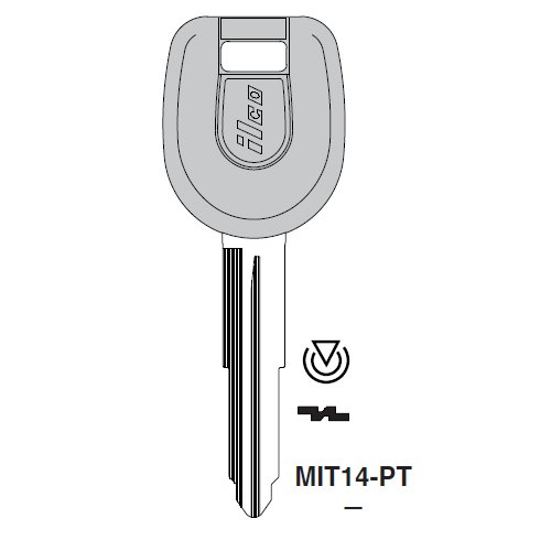 Ilco MIT14-PT uncut key blank