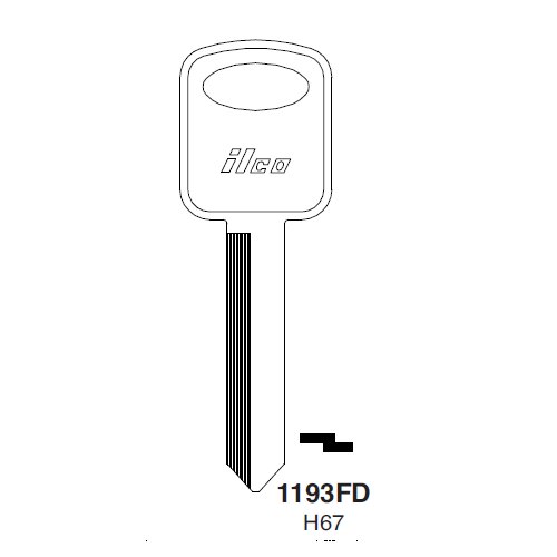 Ilco HD67 uncut key blank