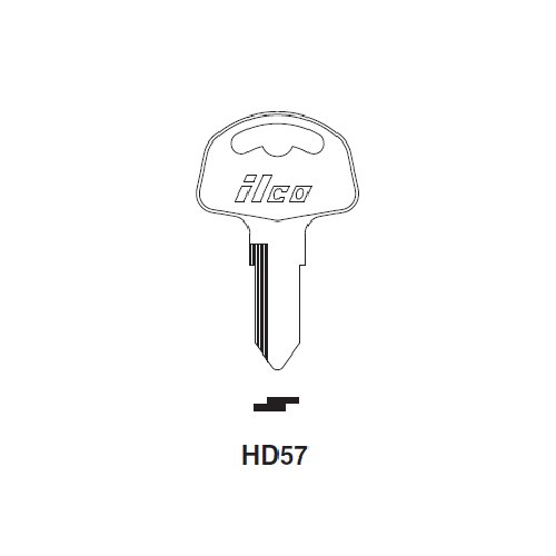 Ilco HD57 uncut key blank for Cagiva, Honda Motorcycles