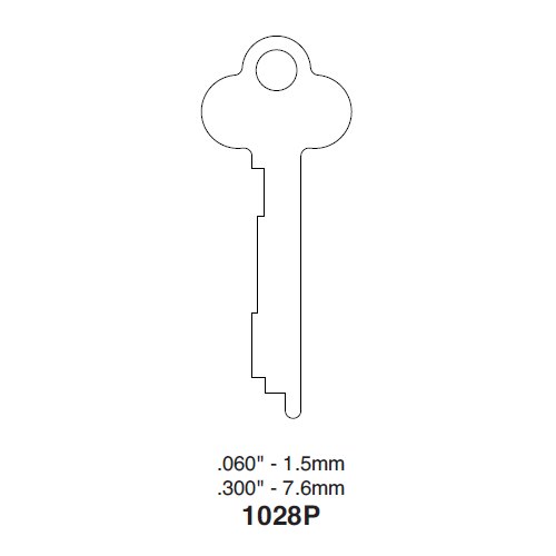 Ilco 1028P uncut key blank
