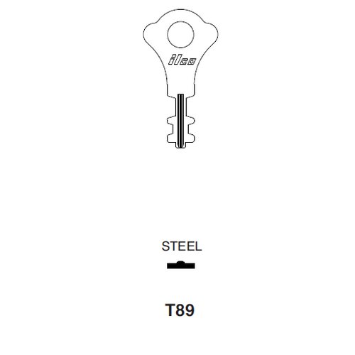 Ilco T89 uncut key blank for Presto