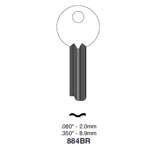 Ilco 884BR uncut key blank