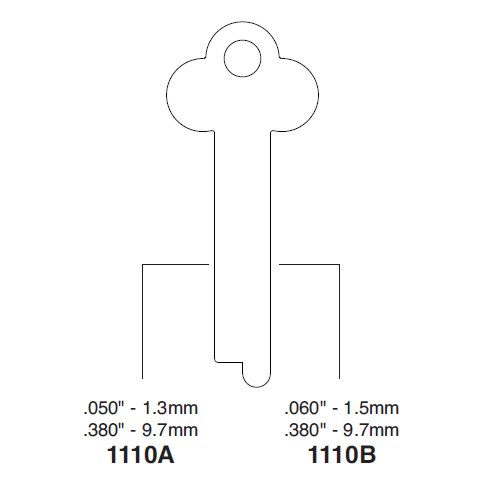 Ilco 1110A uncut key blank