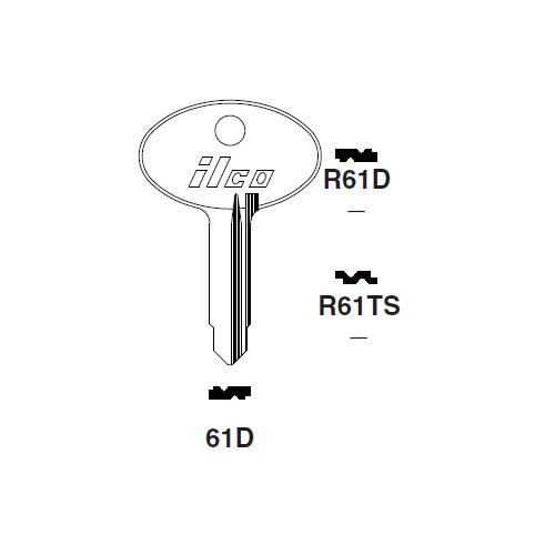 Ilco R61D uncut key blank