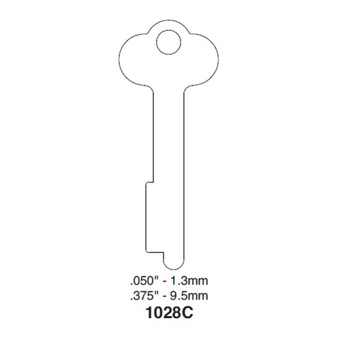 Ilco 1028C uncut key blank