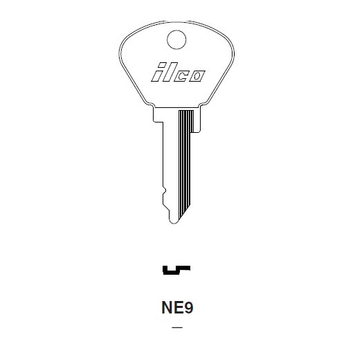 Ilco NE9 uncut key blank for Fiat