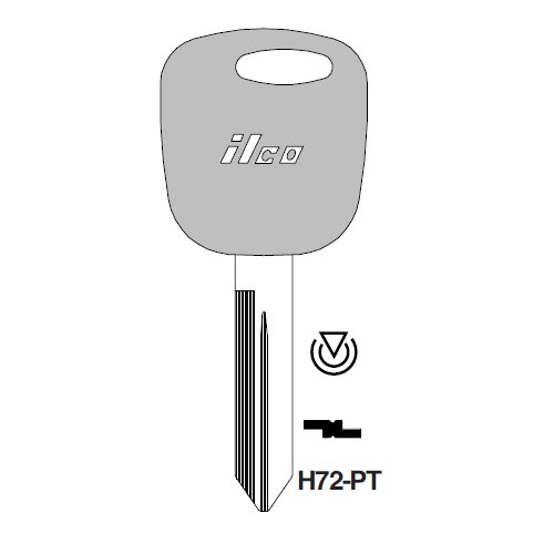 Ilco H72-PT-300 uncut key blank