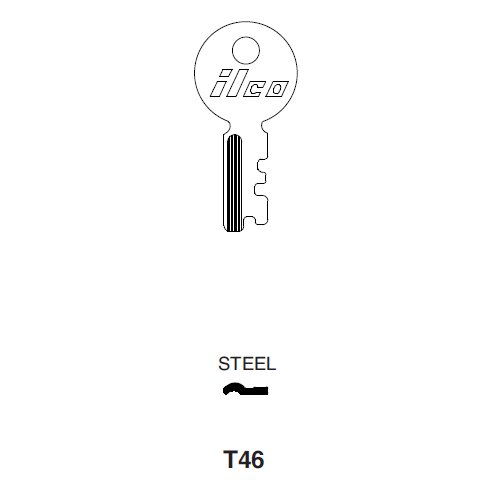 Ilco T46 uncut key blank for Miscellaneous