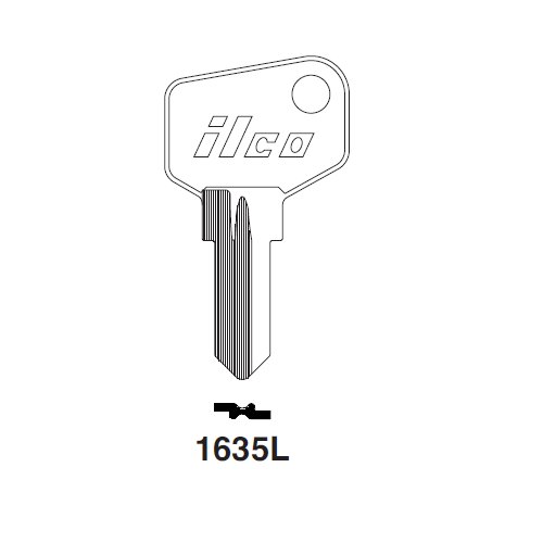 Ilco 1635L uncut key blank for Arfe