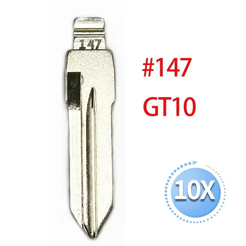 10/20pcs GT10 Key Blank #147 Blank Metal Uncut Flip KD VVDI Remote Key Blade For IVECO