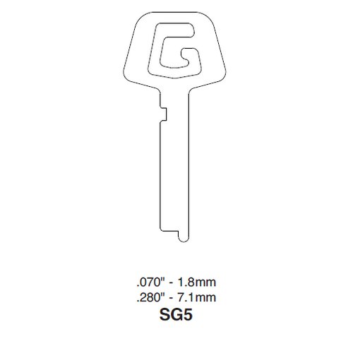 Ilco SG5 uncut key blank